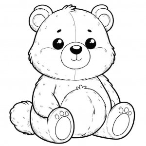 Bear coloring page - picture 11
