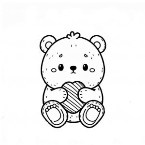 Bear coloring page - picture 13