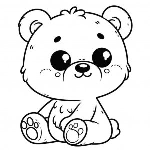 Bear coloring page - picture 14