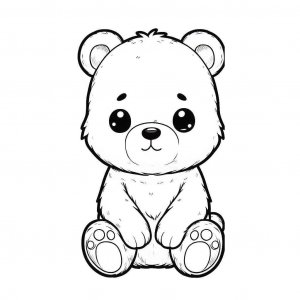 Bear coloring page - picture 15