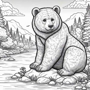 Bear coloring page - picture 18