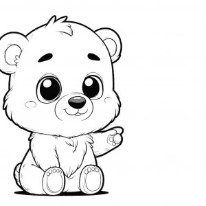 Bear coloring page - picture 2