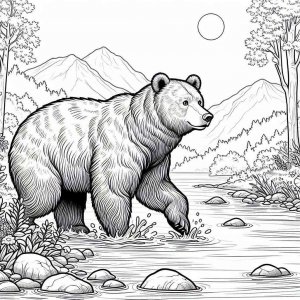 Bear coloring page - picture 20