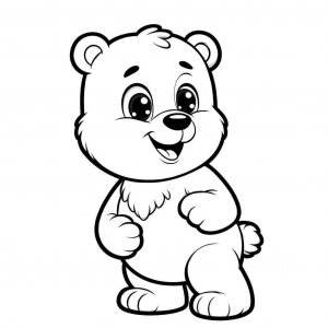 Bear coloring page - picture 25