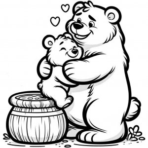 Bear coloring page - picture 27