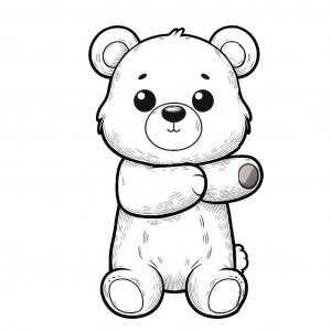 Bear coloring page - picture 3