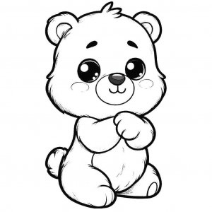 Bear coloring page - picture 4