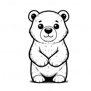 Bear coloring page - picture 7
