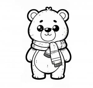Bear coloring page - picture 9