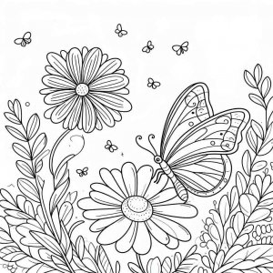 Butterfly coloring page - picture 1