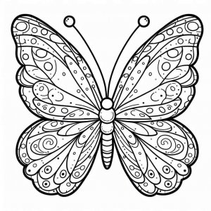 Butterfly coloring page - picture 10