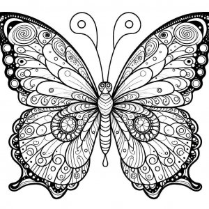Butterfly coloring page - picture 18