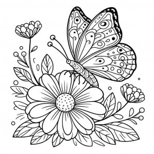 Butterfly coloring page - picture 19