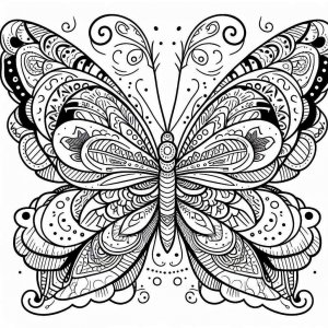 Butterfly coloring page - picture 2