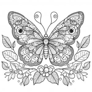 Butterfly coloring page - picture 20