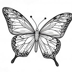 Butterfly coloring page - picture 21
