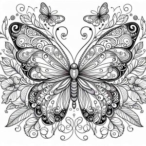 Butterfly coloring page - picture 24