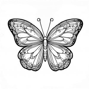 Butterfly coloring page - picture 27