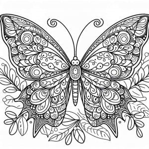 Butterfly coloring page - picture 28