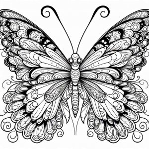 Butterfly coloring page - picture 3