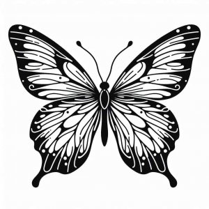 Butterfly coloring page - picture 6