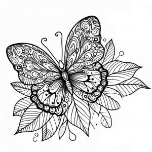 Butterfly coloring page - picture 9