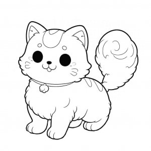 Cat coloring page - picture 1