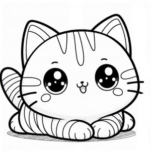 Cat coloring page - picture 10