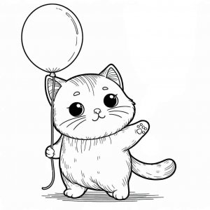 Cat coloring page - picture 11
