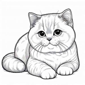Cat coloring page - picture 12