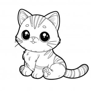 Cat coloring page - picture 13