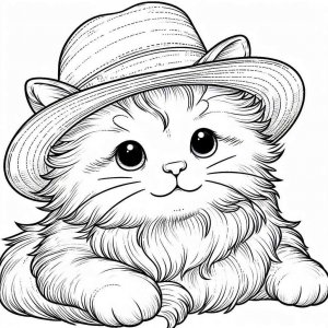 Cat coloring page - picture 14