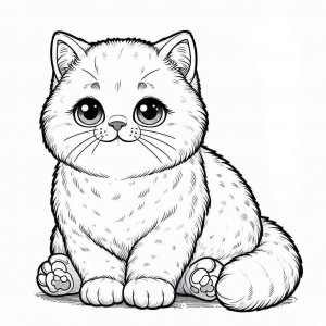 Cat coloring page - picture 16
