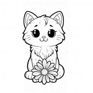 Cat coloring page - picture 19