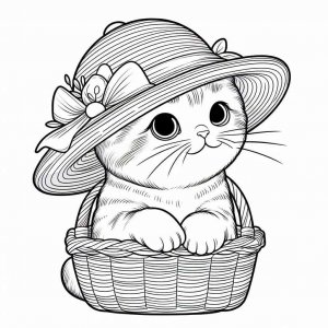 Cat coloring page - picture 2