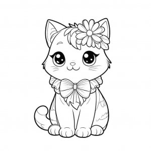 Cat coloring page - picture 20