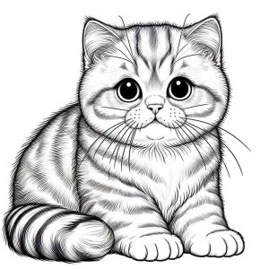 Cat coloring page - picture 21