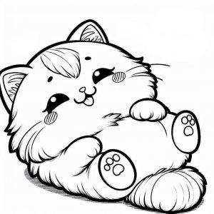 Cat coloring page - picture 22