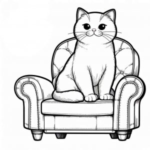 Cat coloring page - picture 23