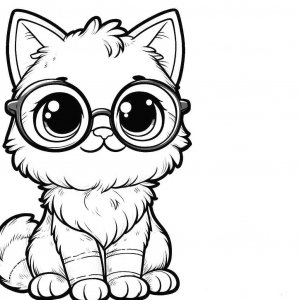 Cat coloring page - picture 24