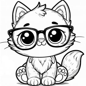 Cat coloring page - picture 25