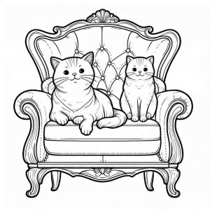 Cat coloring page - picture 27