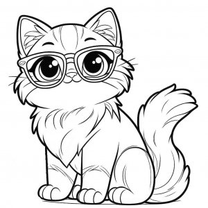 Cat coloring page - picture 28