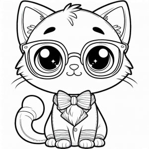 Cat coloring page - picture 30