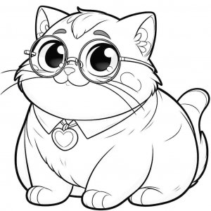 Cat coloring page - picture 33