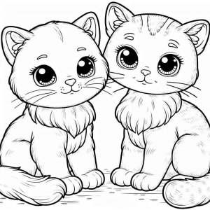 Cat coloring page - picture 34