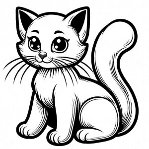 Cat coloring page - picture 35