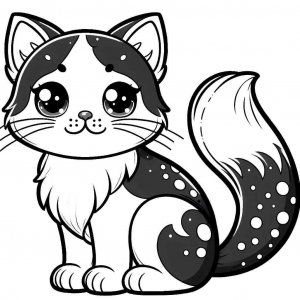 Cat coloring page - picture 36