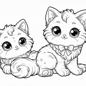 Cat coloring page - picture 37