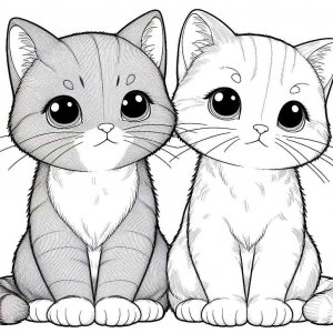 Cat coloring page - picture 38